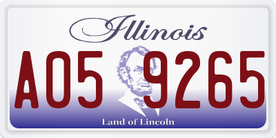 IL license plate A059265
