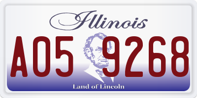 IL license plate A059268