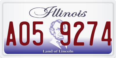 IL license plate A059274