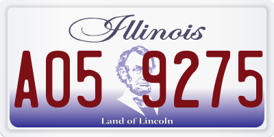 IL license plate A059275
