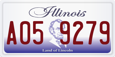 IL license plate A059279