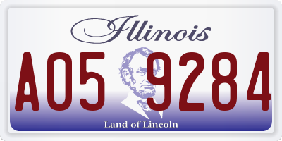 IL license plate A059284