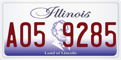 IL license plate A059285