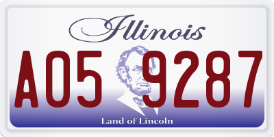 IL license plate A059287