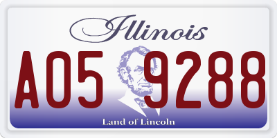 IL license plate A059288