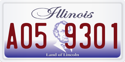 IL license plate A059301