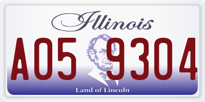 IL license plate A059304