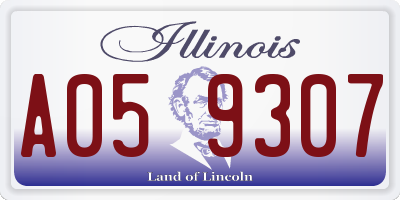 IL license plate A059307
