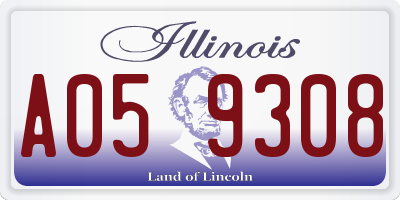 IL license plate A059308