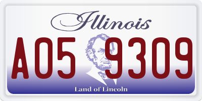 IL license plate A059309