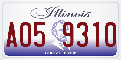 IL license plate A059310