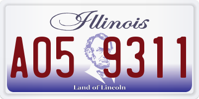 IL license plate A059311