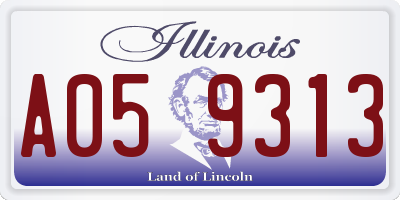 IL license plate A059313