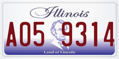 IL license plate A059314