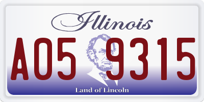 IL license plate A059315