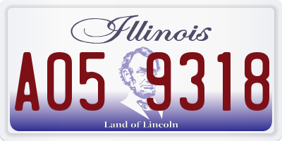 IL license plate A059318