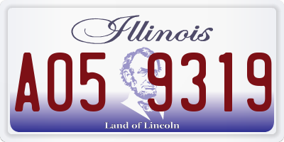 IL license plate A059319