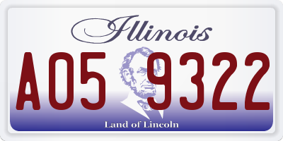 IL license plate A059322