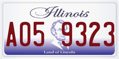 IL license plate A059323