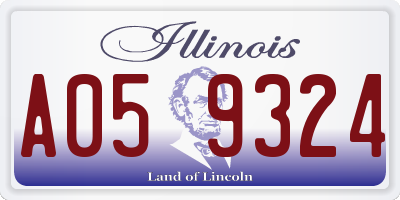 IL license plate A059324