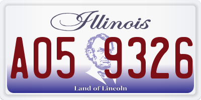 IL license plate A059326