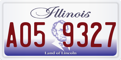 IL license plate A059327