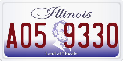 IL license plate A059330