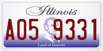 IL license plate A059331