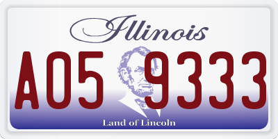 IL license plate A059333