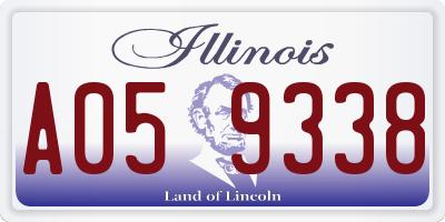 IL license plate A059338