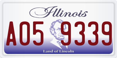 IL license plate A059339