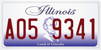 IL license plate A059341
