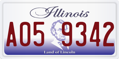 IL license plate A059342