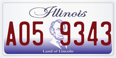 IL license plate A059343