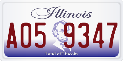 IL license plate A059347
