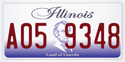IL license plate A059348
