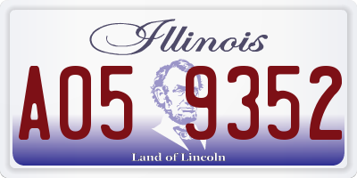 IL license plate A059352