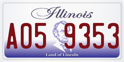 IL license plate A059353