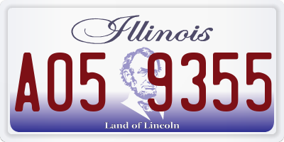 IL license plate A059355