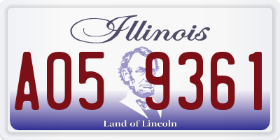 IL license plate A059361