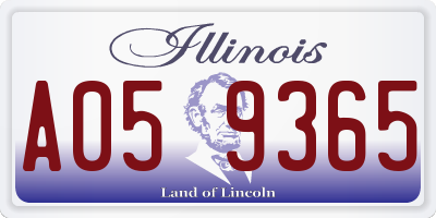 IL license plate A059365