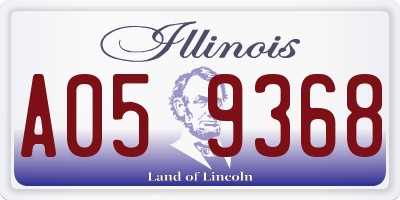 IL license plate A059368