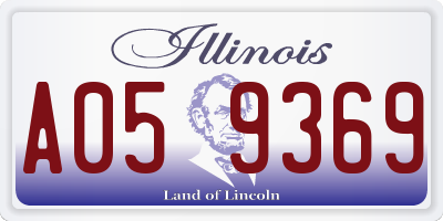IL license plate A059369