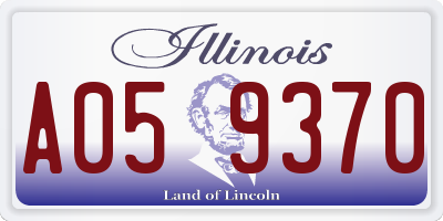 IL license plate A059370