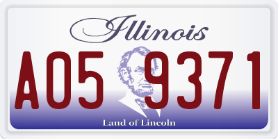 IL license plate A059371