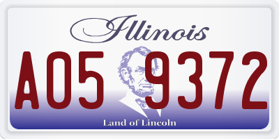 IL license plate A059372