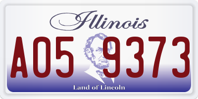 IL license plate A059373