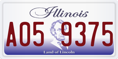 IL license plate A059375