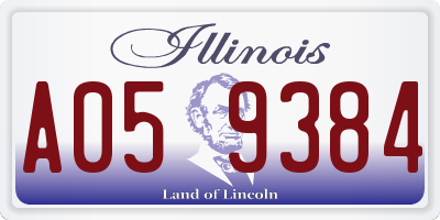 IL license plate A059384