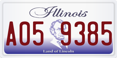 IL license plate A059385
